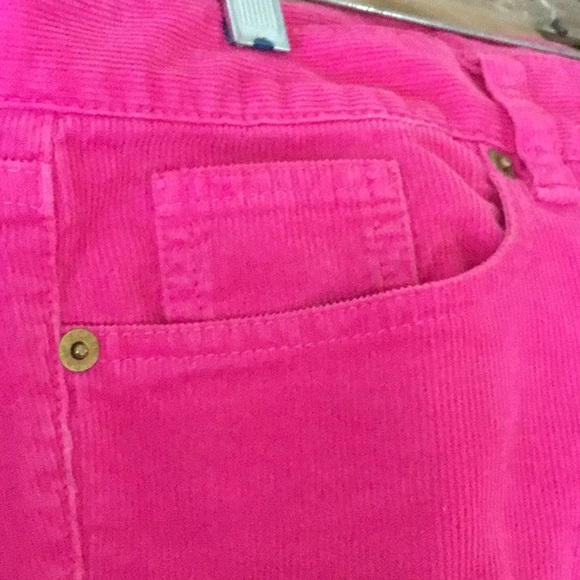 hot pink corduroy pants